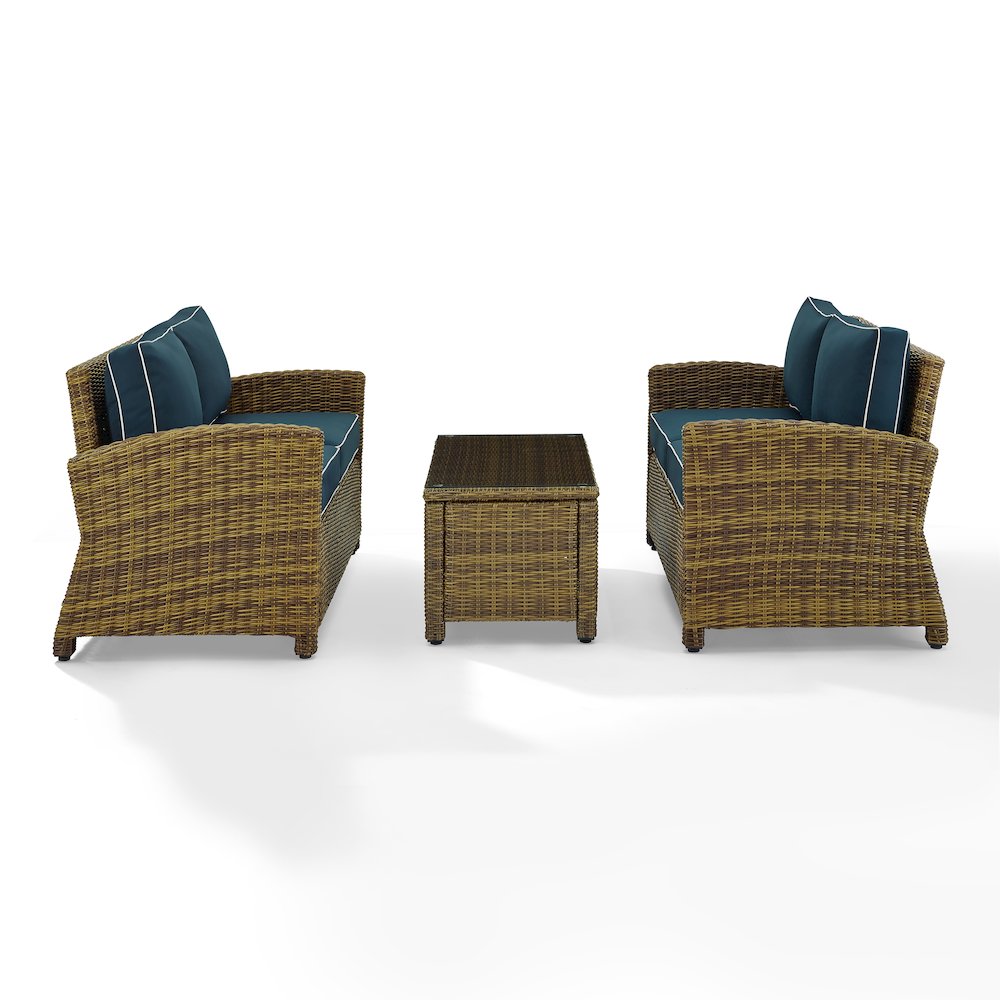 Bradenton 3Pc Outdoor Loveseat Patio Furniture Set