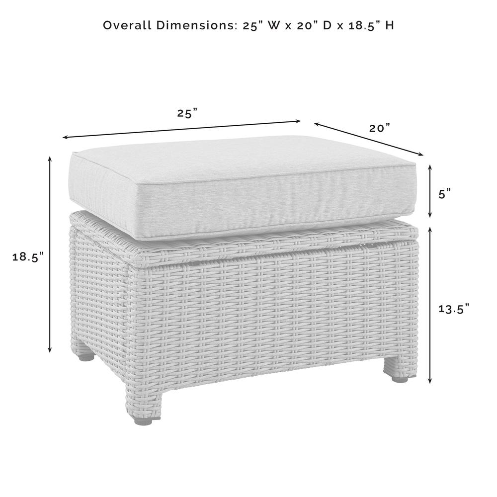 Bradenton 2Pc Wicker Outdoor Chair Set – Armchair & Ottoman
