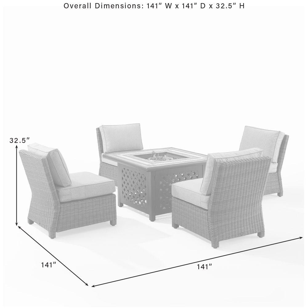Bradenton 5Pc Outdoor Chair Set W/ Fire Table