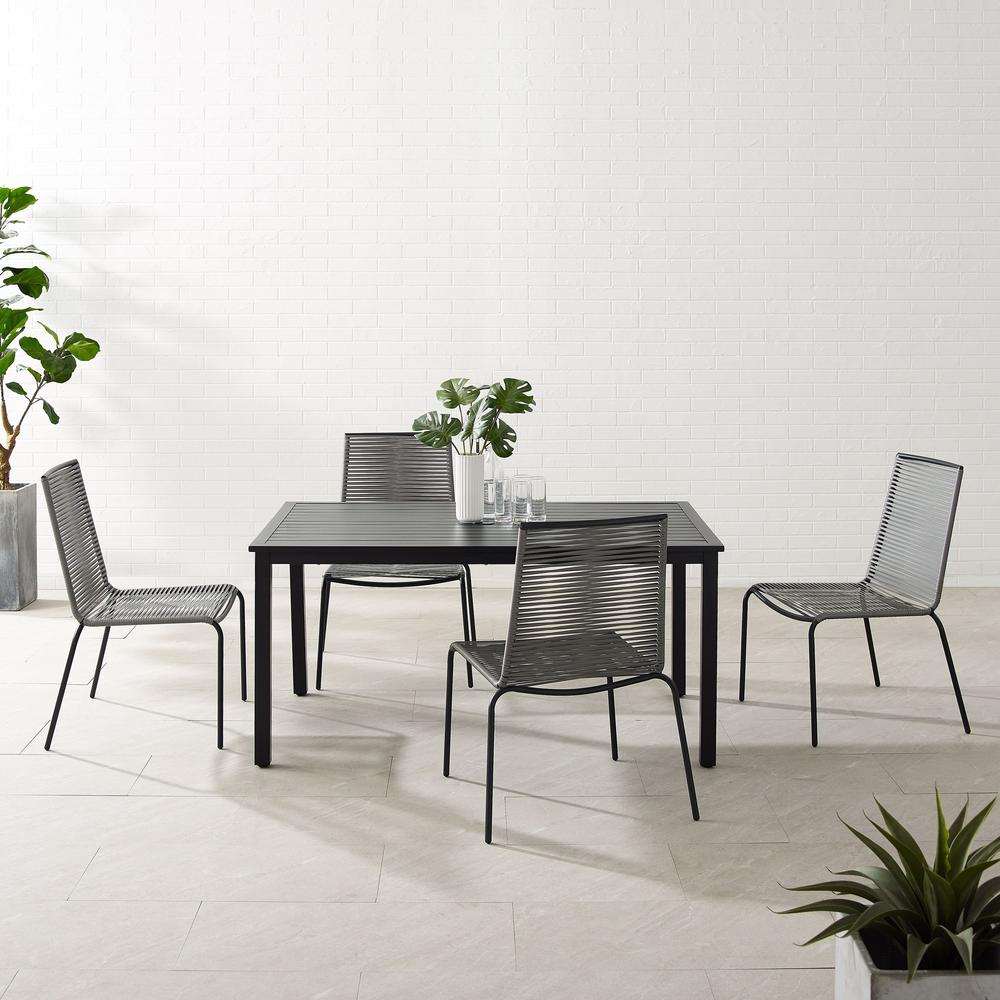 Fenton 5Pc Wicker Outdoor Dining Set – Table & 4 Chairs