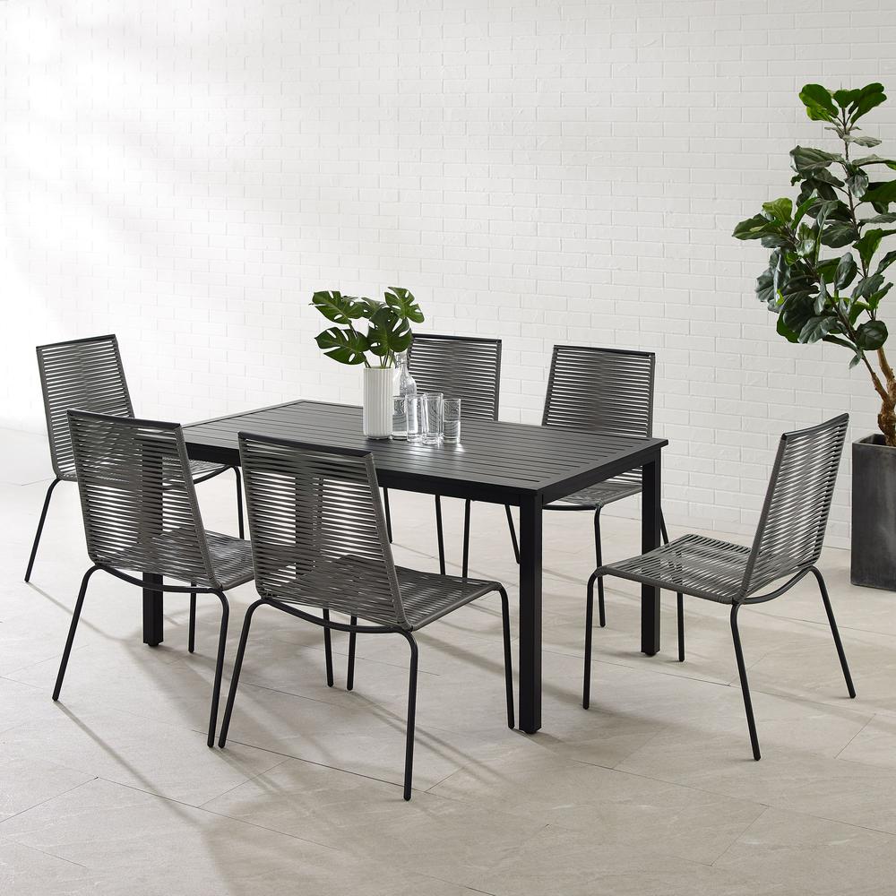 Fenton 7Pc Wicker Outdoor Dining Set – Table & 6 Chairs