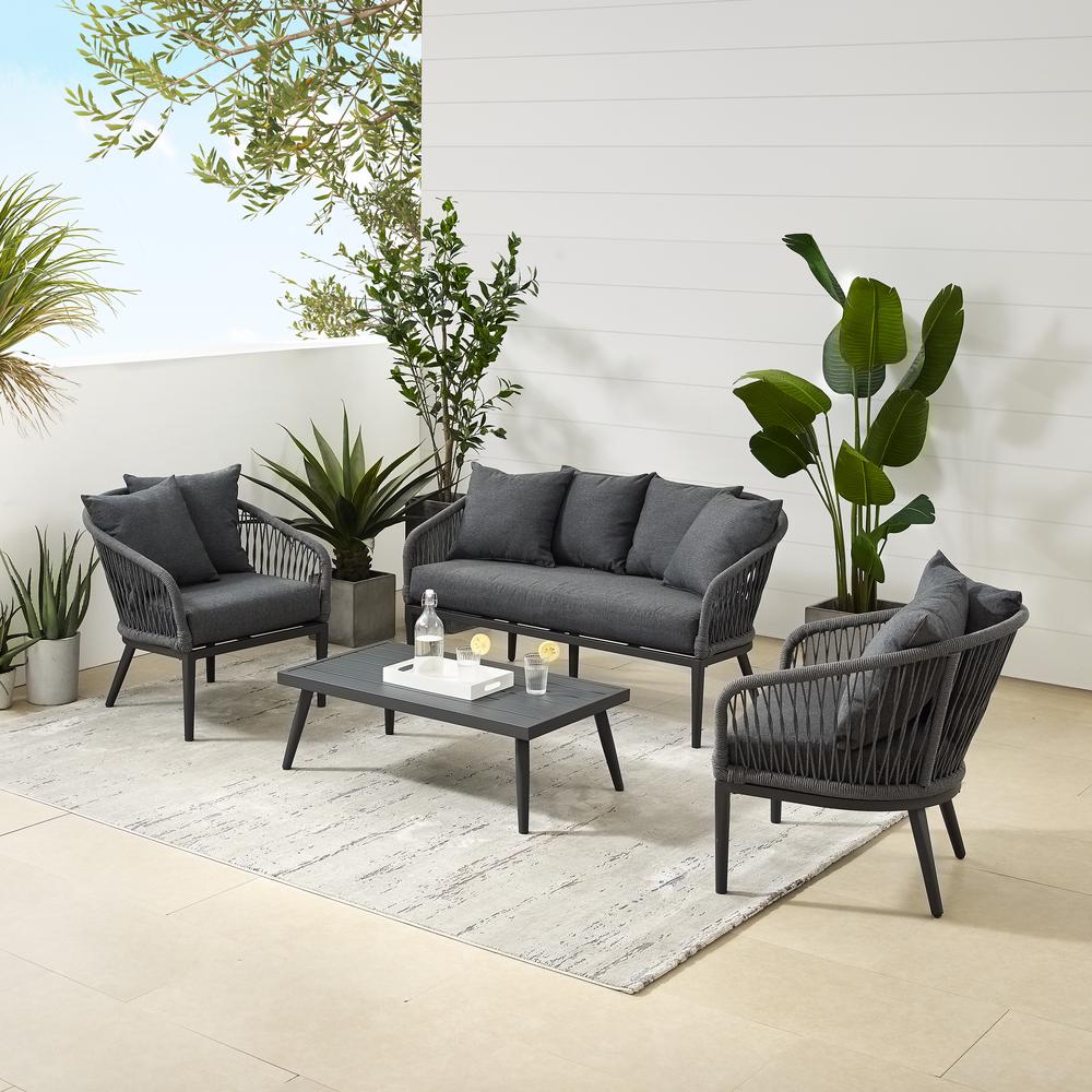 Dover 4Pc Outdoor Loveseat Furniture Set