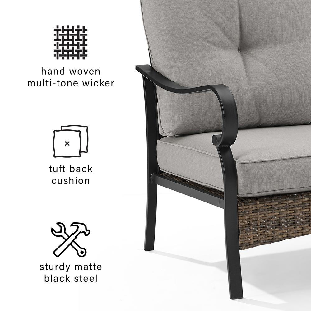 Dahlia 5Pc Outdoor Chair Set W/ Fire Table – Dante Fire Table & 4 Armchairs