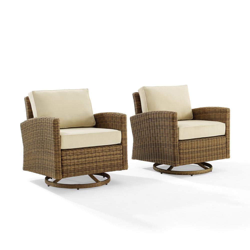 Bradenton 2Pc Wicker Swivel Rocker Outdoor Chair Set – 2 Swivel Rockers
