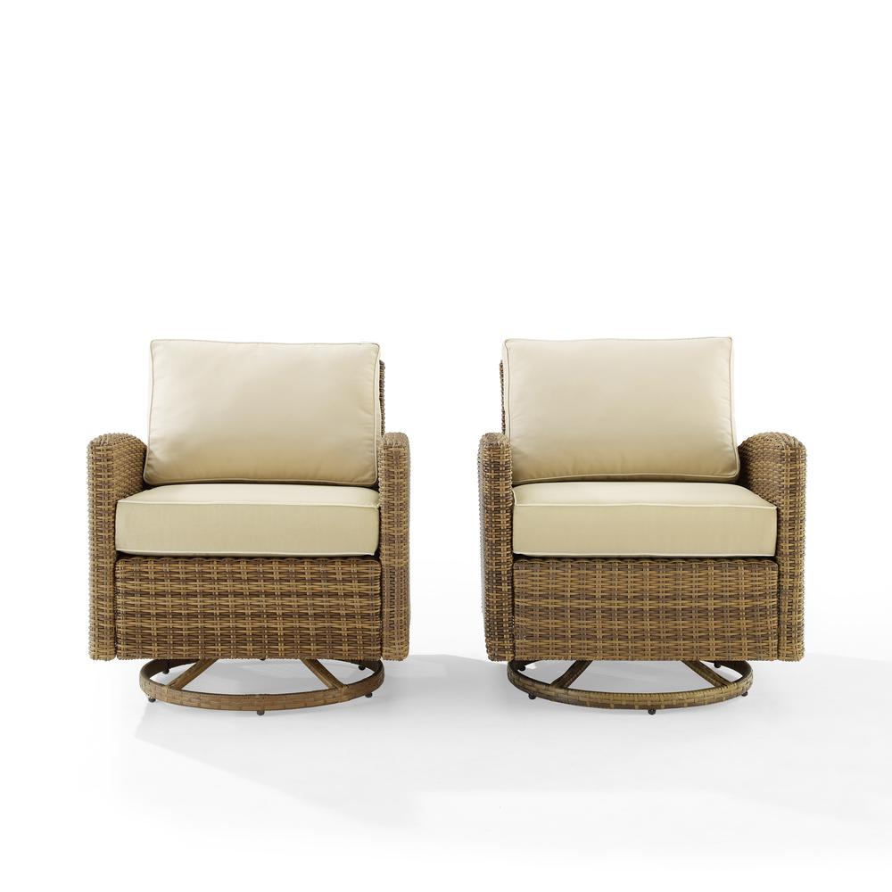 Bradenton 2Pc Wicker Swivel Rocker Outdoor Chair Set – 2 Swivel Rockers