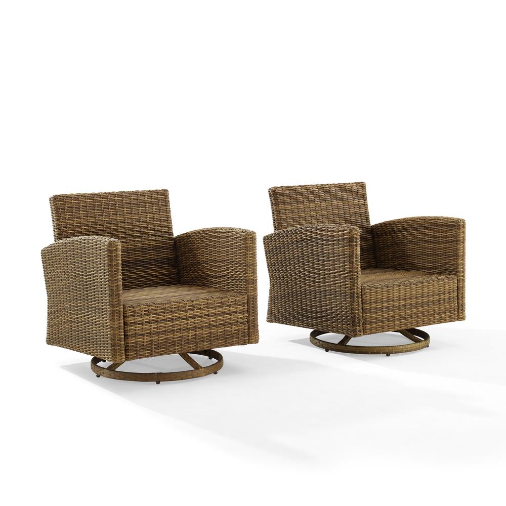 Bradenton 2Pc Wicker Swivel Rocker Outdoor Chair Set – 2 Swivel Rockers