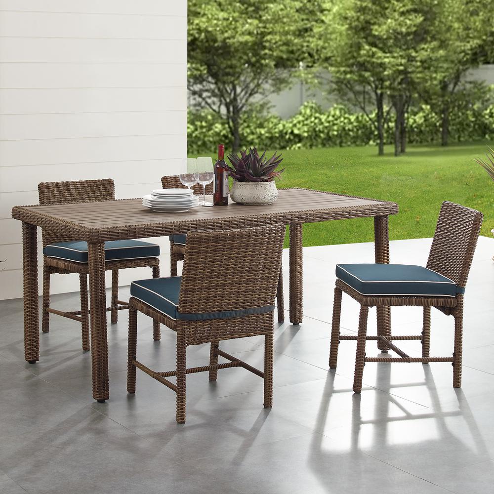 Bradenton 5Pc Wicker Outdoor Dining Set – Dining Table & 4 Dining Chairs