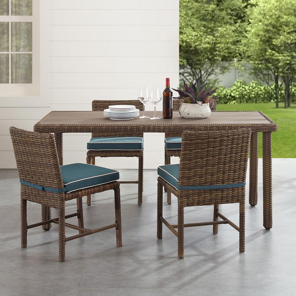 Bradenton 5Pc Wicker Outdoor Dining Set – Dining Table & 4 Dining Chairs