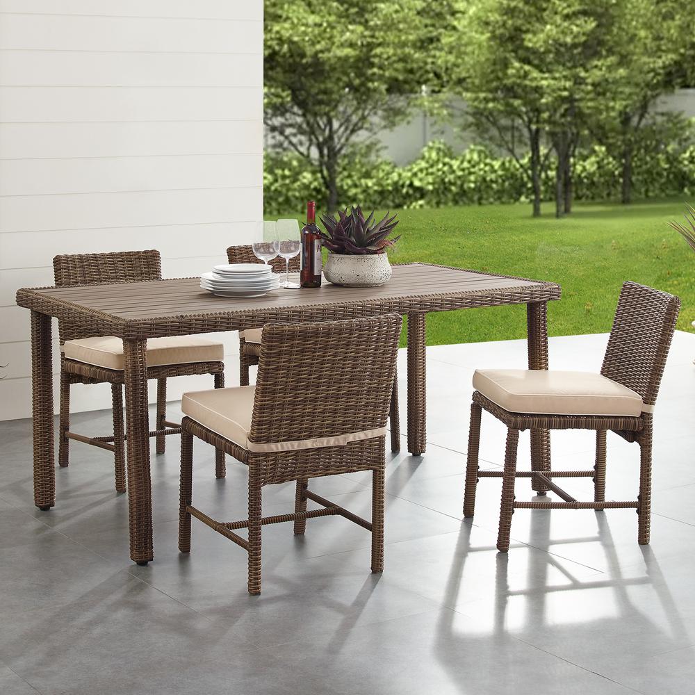Bradenton 5Pc Wicker Outdoor Dining Set – Dining Table & 4 Dining Chairs