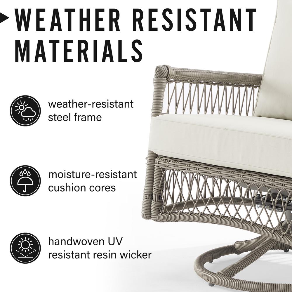 Thatcher 2Pc Wicker Swivel Rocker Outdoor Chair Set – 2 Swivel Rockers