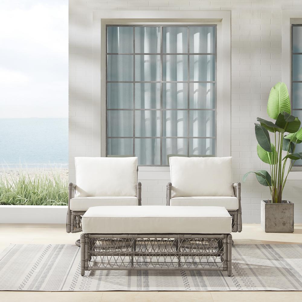 Thatcher 3Pc Wicker Rocker Outdoor Chair Set