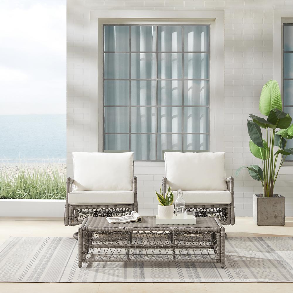 Thatcher 3Pc Wicker Rocker Outdoor Chair Set