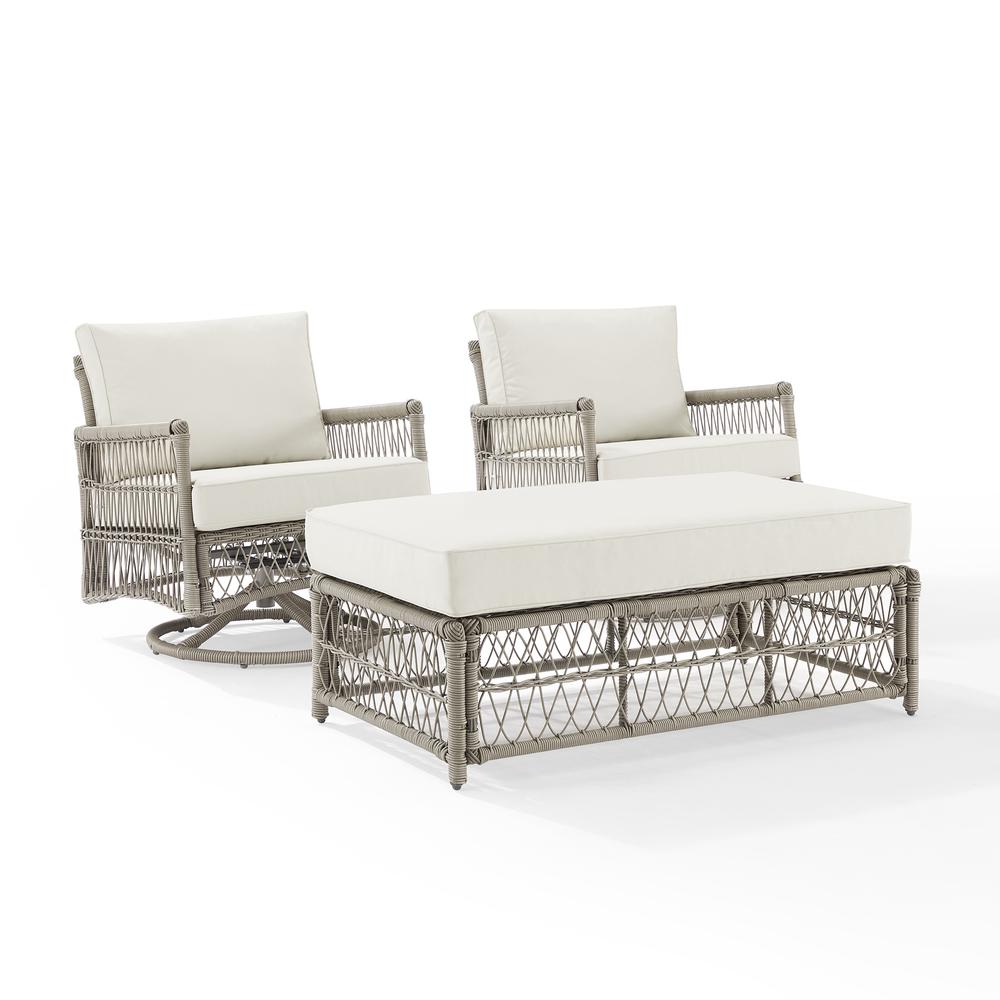 Thatcher 3Pc Wicker Rocker Outdoor Chair Set