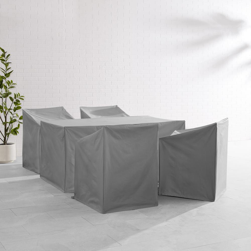 5Pc Outdoor Dining Furniture Cover Set – 4 Dining Arm Chairs & 1 Dining Table