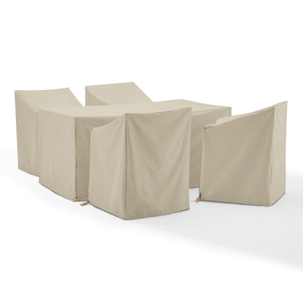 5Pc Outdoor Dining Furniture Cover Set – 4 Dining Arm Chairs & 1 Dining Table