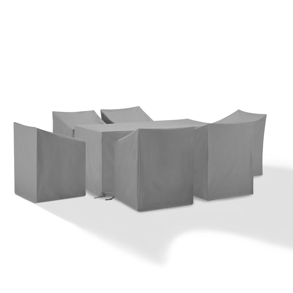 7Pc Outdoor Dining Furniture Cover Set – 6 Dining Arm Chairs & 1 Dining Table