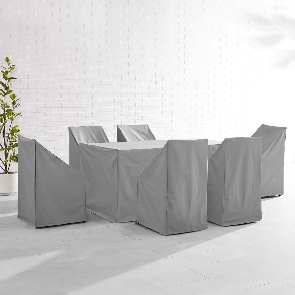 7Pc Outdoor Dining Furniture Cover Set – 6 Dining Side Chairs & 1 Dining Table