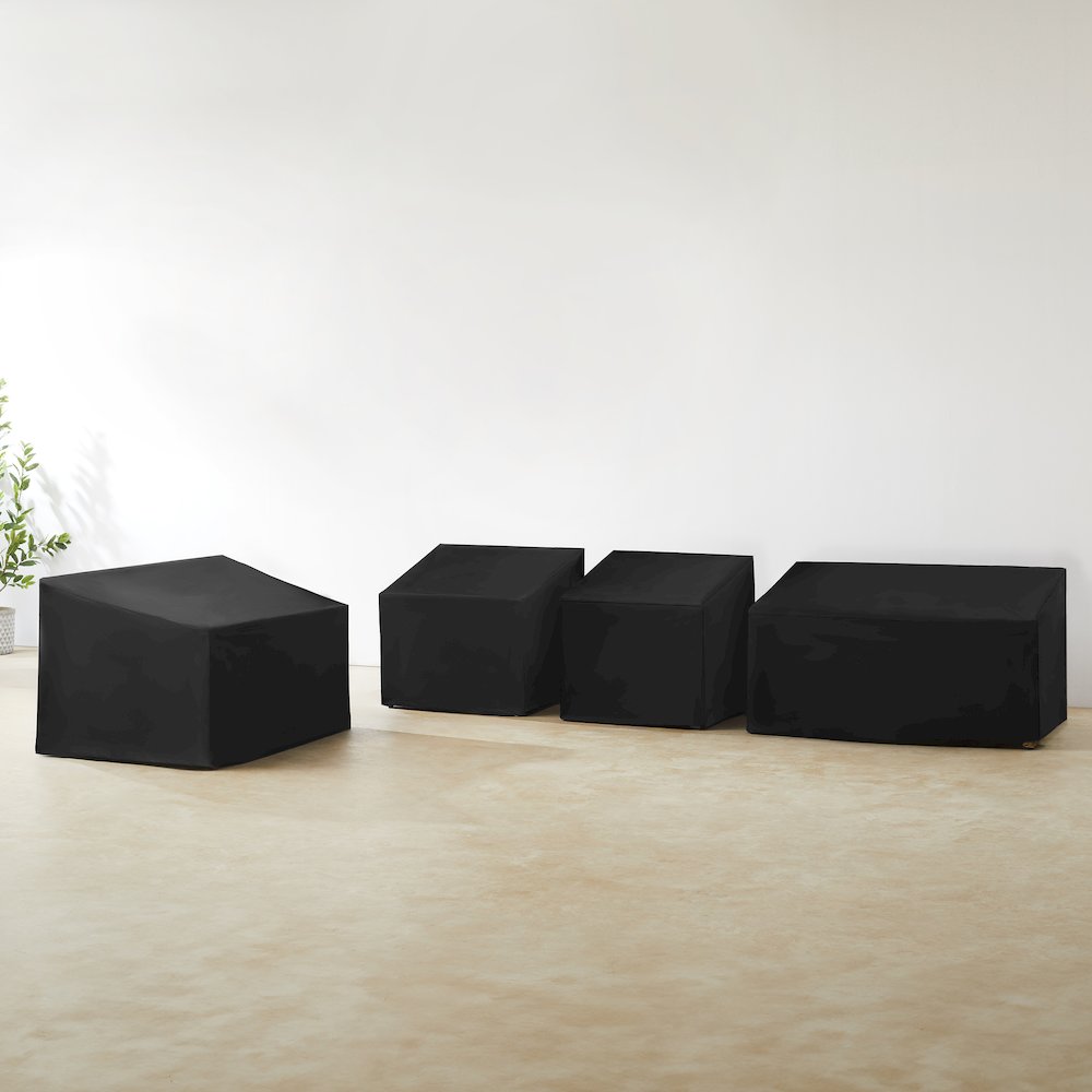 4Pc Outdoor Sectional Furniture Cover Set – 2 Loveseats & 2 Chairs
