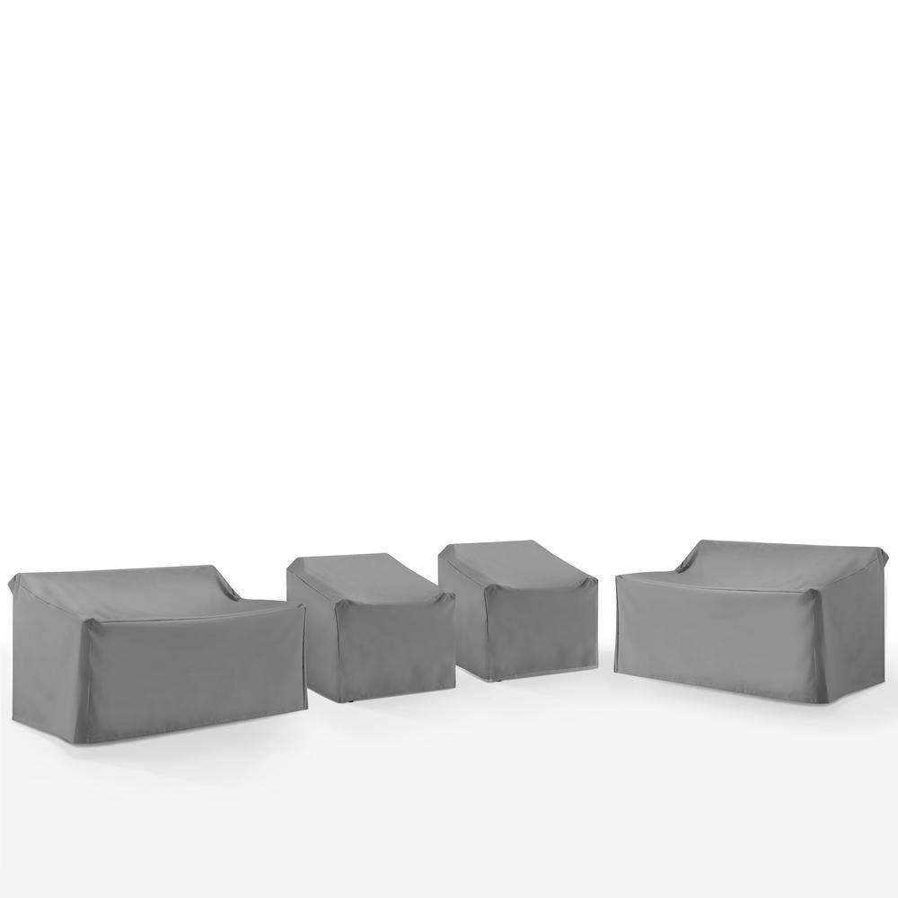 4Pc Outdoor Sectional Furniture Cover Set – 2 Loveseats & 2 Chairs