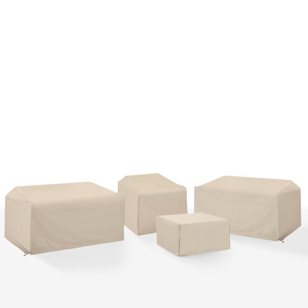 4Pc Outdoor Furniture Cover Set: 2 Loveseats
