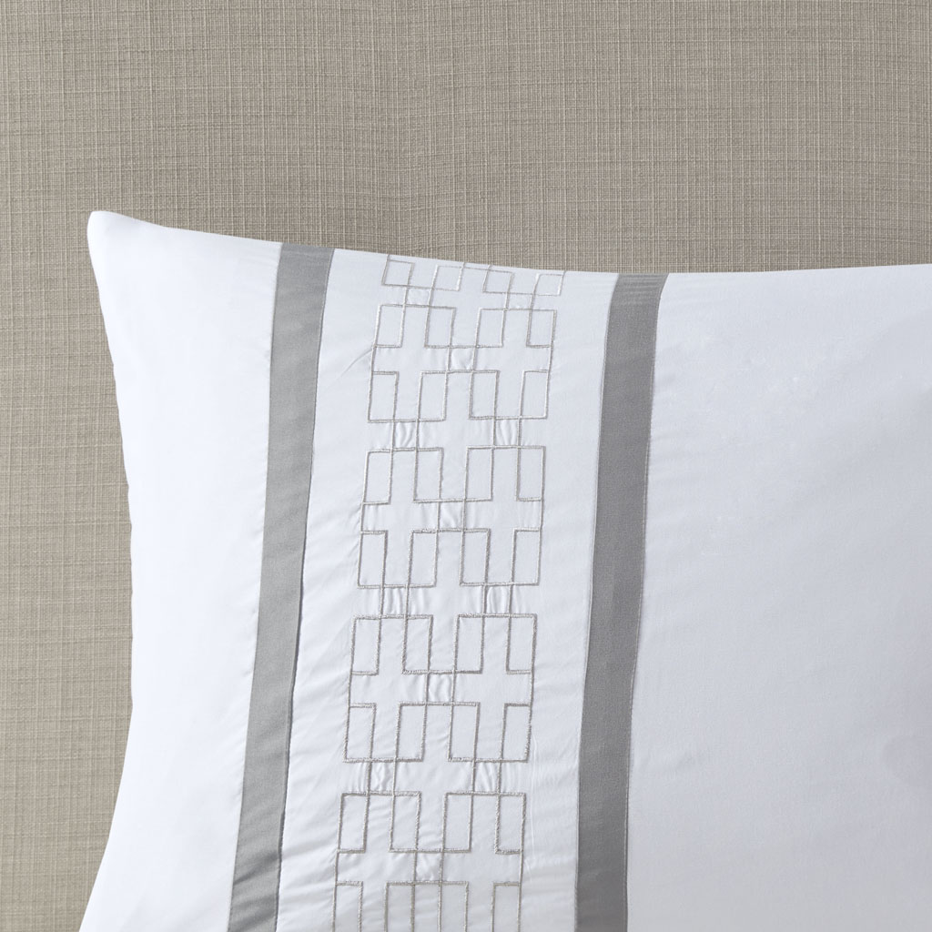 Powell 8 Piece Embroidered Comforter Set