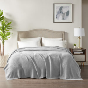 Bree Knit Blanket from INK+IVY in  Grey. Bree Knit Blanket from INK+IVY in  Grey. Bree Knit Blanket from INK+IVY in  Grey. Bree Knit Blanket from INK+IVY in  Grey. Bree Knit Blanket from INK+IVY in  Grey.