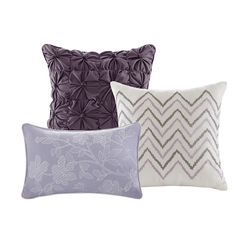 Luna 6 Piece Printed Quilt Set with Throw Pillows