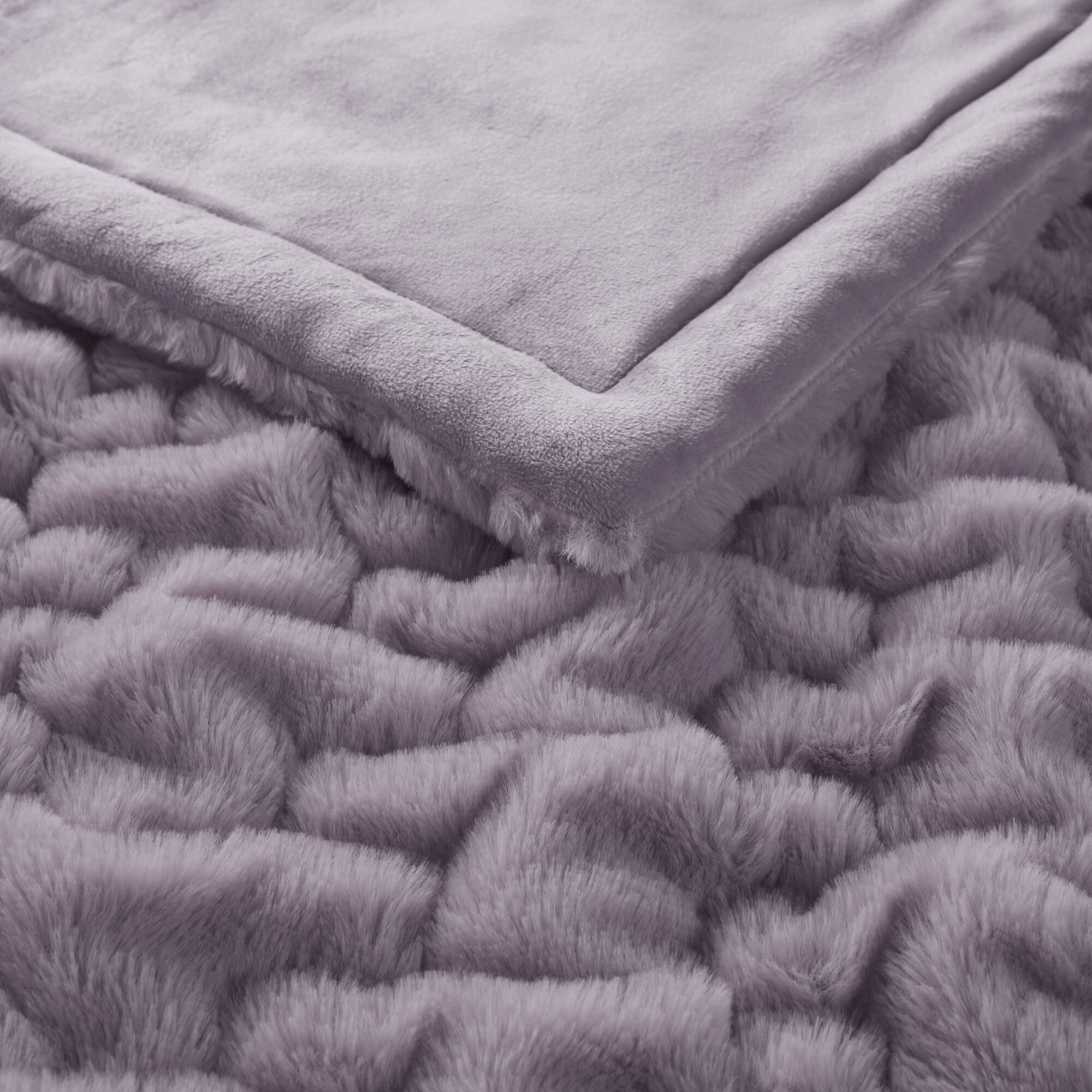 Ruched Fur Throw