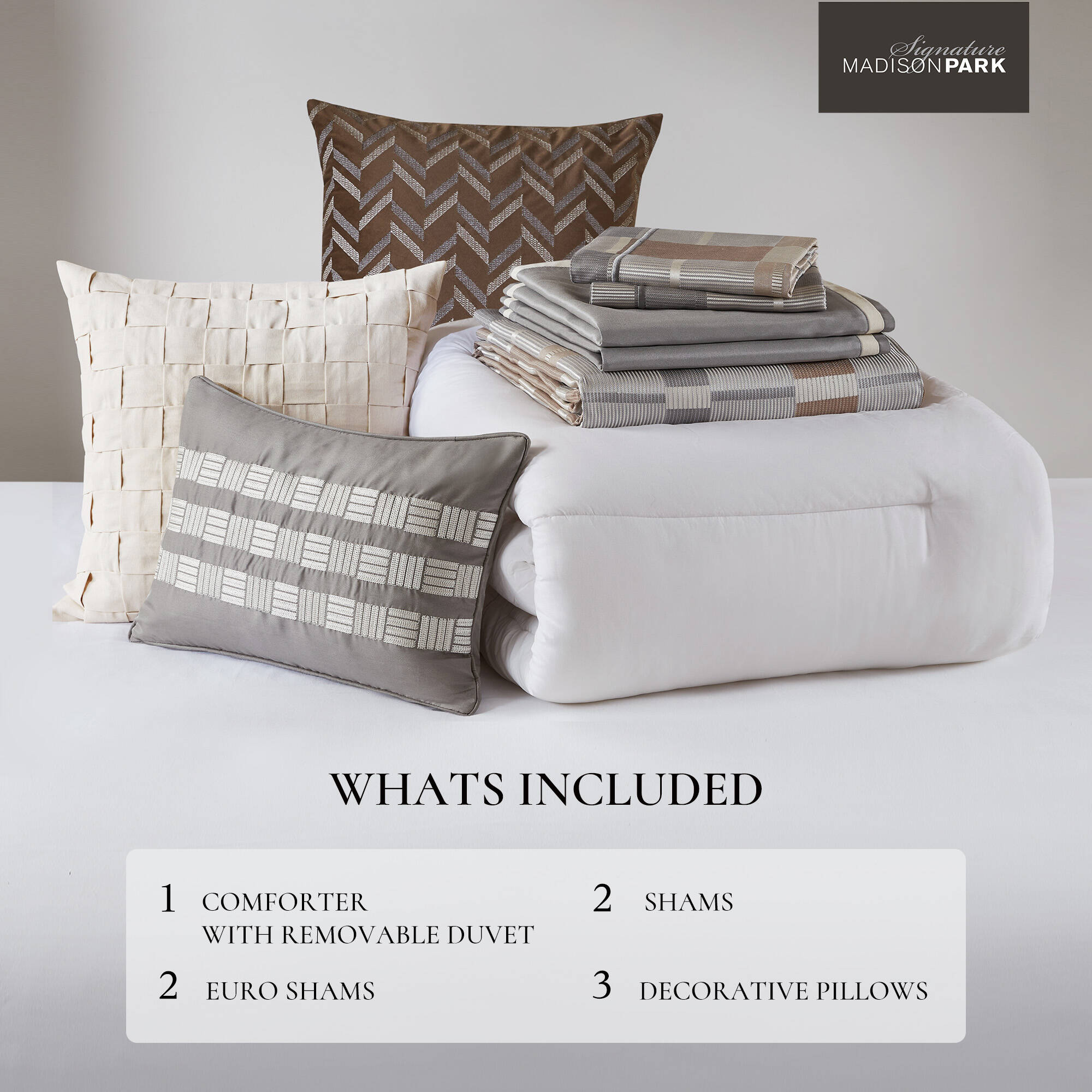 Prescott Jacquard Oversized Duvet Style Comforter Set