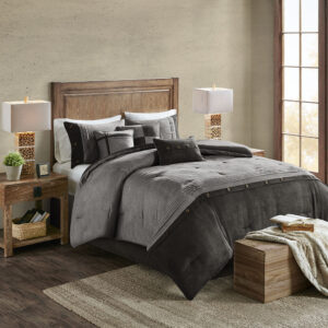 Boone 7 Piece Faux Suede Comforter Set from Madison Park in  Grey. Boone 7 Piece Faux Suede Comforter Set from Madison Park in  Grey. Boone 7 Piece Faux Suede Comforter Set from Madison Park in  Grey. Boone 7 Piece Faux Suede Comforter Set from Madison Park in  Grey. Boone 7 Piece Faux Suede Comforter Set from Madison Park in  Grey.