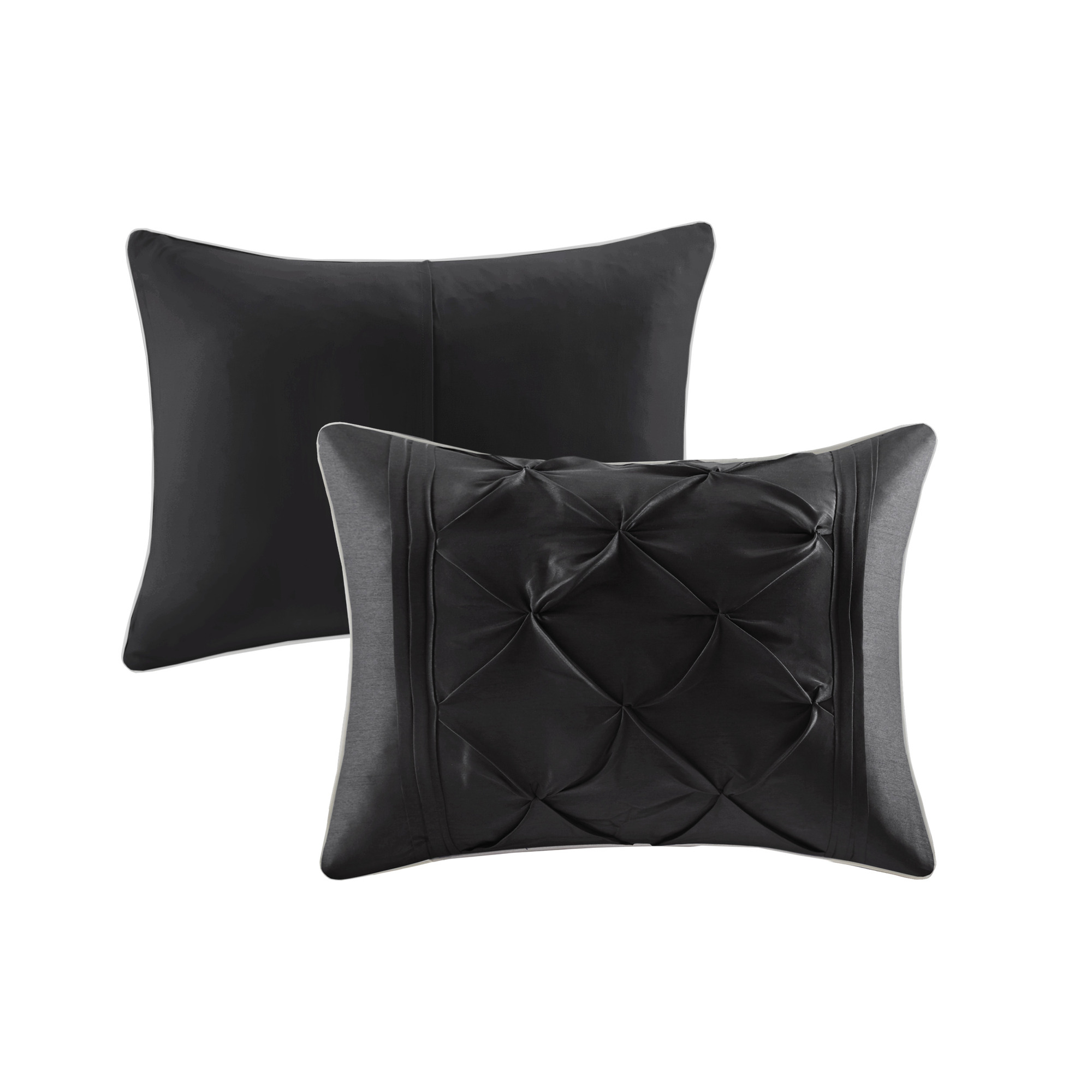 Laurel 100% Polyester Pieced Pleated 7pcs Tufted Comforter Set