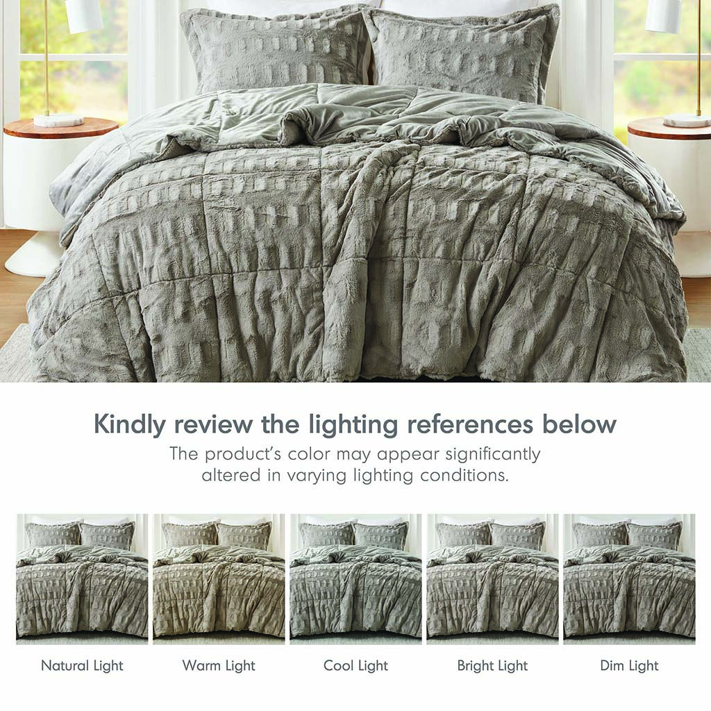Gia Faux Fur Comforter Mini Set