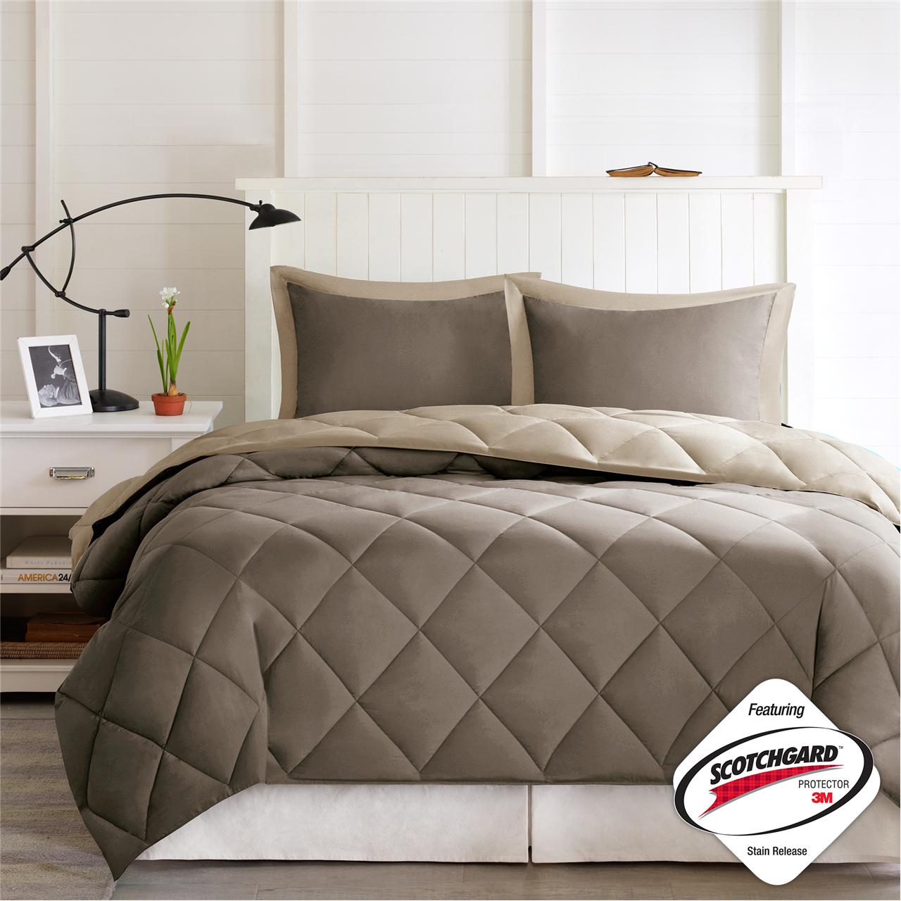 Larkspur 3M Scotchgard Reversible Down Alt Comforter Set