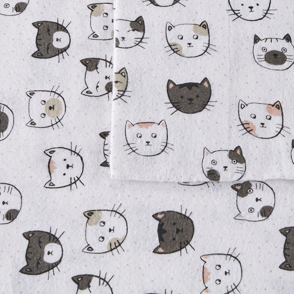 Cozy Soft Cotton Flannel Printed Sheet Set