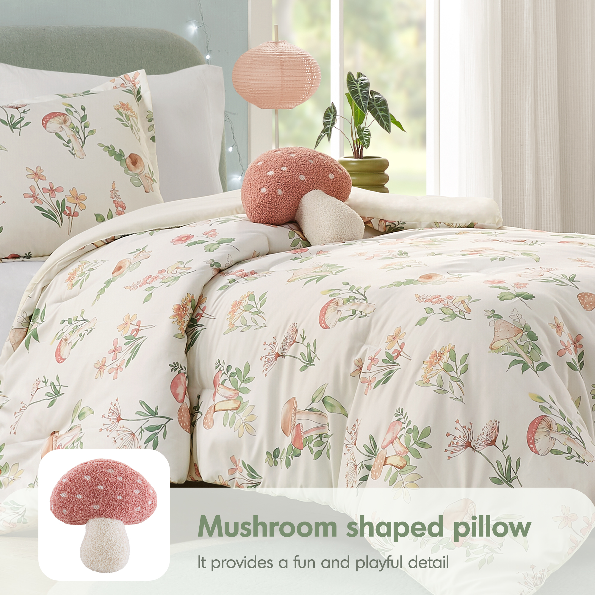 Gwen Mushroom Garden Comforter Set