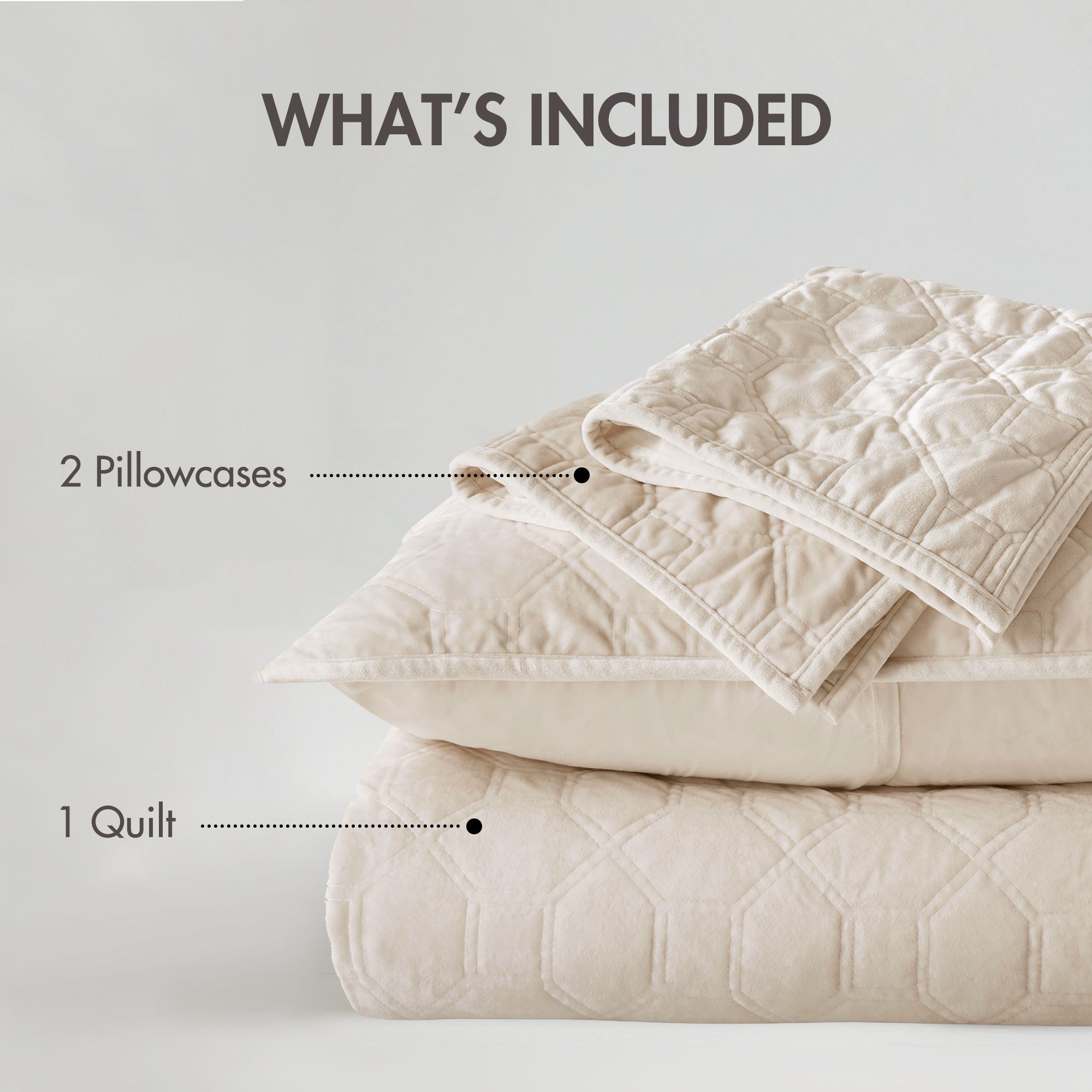 Harper 3 Piece Velvet Quilt Set