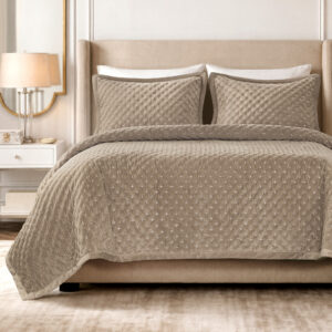 Charleston Velvet Coverlet Mini Set from Madison Park Signature in  Taupe. Charleston Velvet Coverlet Mini Set from Madison Park Signature in  Taupe. Charleston Velvet Coverlet Mini Set from Madison Park Signature in  Taupe. Charleston Velvet Coverlet Mini Set from Madison Park Signature in  Taupe. Charleston Velvet Coverlet Mini Set from Madison Park Signature in  Taupe.