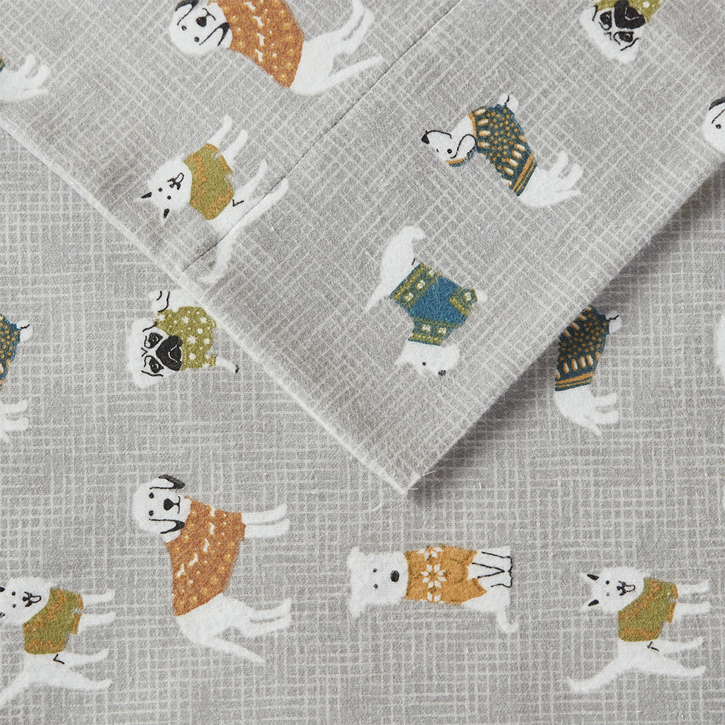 Cozy Cotton Flannel Printed Sheet Set