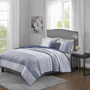 Bennett 4 Piece Jacquard Quilt Set with Throw Pillow from Madison Park in  Navy. Bennett 4 Piece Jacquard Quilt Set with Throw Pillow from Madison Park in  Navy. Bennett 4 Piece Jacquard Quilt Set with Throw Pillow from Madison Park in  Navy. Bennett 4 Piece Jacquard Quilt Set with Throw Pillow from Madison Park in  Navy. Bennett 4 Piece Jacquard Quilt Set with Throw Pillow from Madison Park in  Navy.