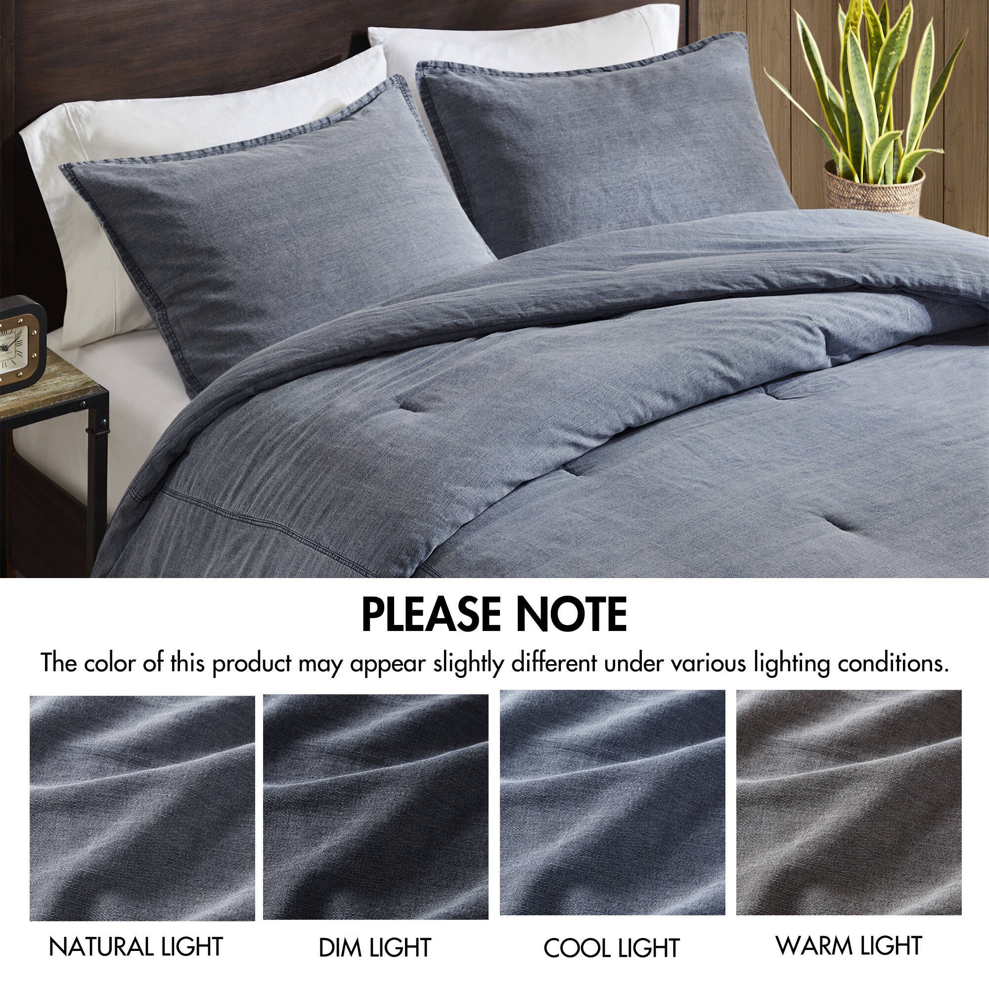 Mckenzie Cotton Twill Washed Comforter Set