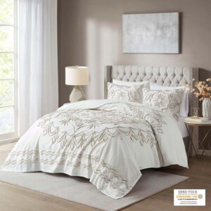 Violette 3 Piece Tufted Cotton Chenille  Coverlet Set from Madison Park in  Ivory/Taupe. Violette 3 Piece Tufted Cotton Chenille  Coverlet Set from Madison Park in  Ivory/Taupe. Violette 3 Piece Tufted Cotton Chenille  Coverlet Set from Madison Park in  Ivory/Taupe. Violette 3 Piece Tufted Cotton Chenille  Coverlet Set from Madison Park in  Ivory/Taupe. Violette 3 Piece Tufted Cotton Chenille  Coverlet Set from Madison Park in  Ivory/Taupe.