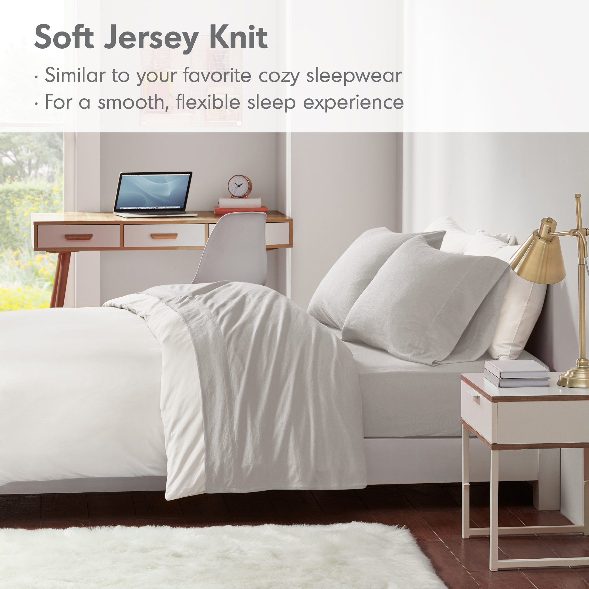 Cotton Blend Jersey Knit All Season Sheet Set