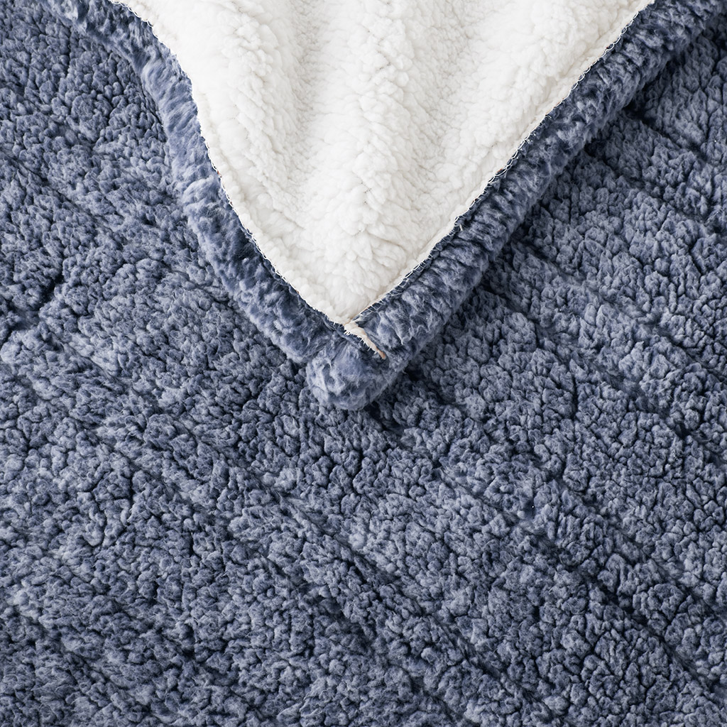 Marbled Sherpa Heated Throw