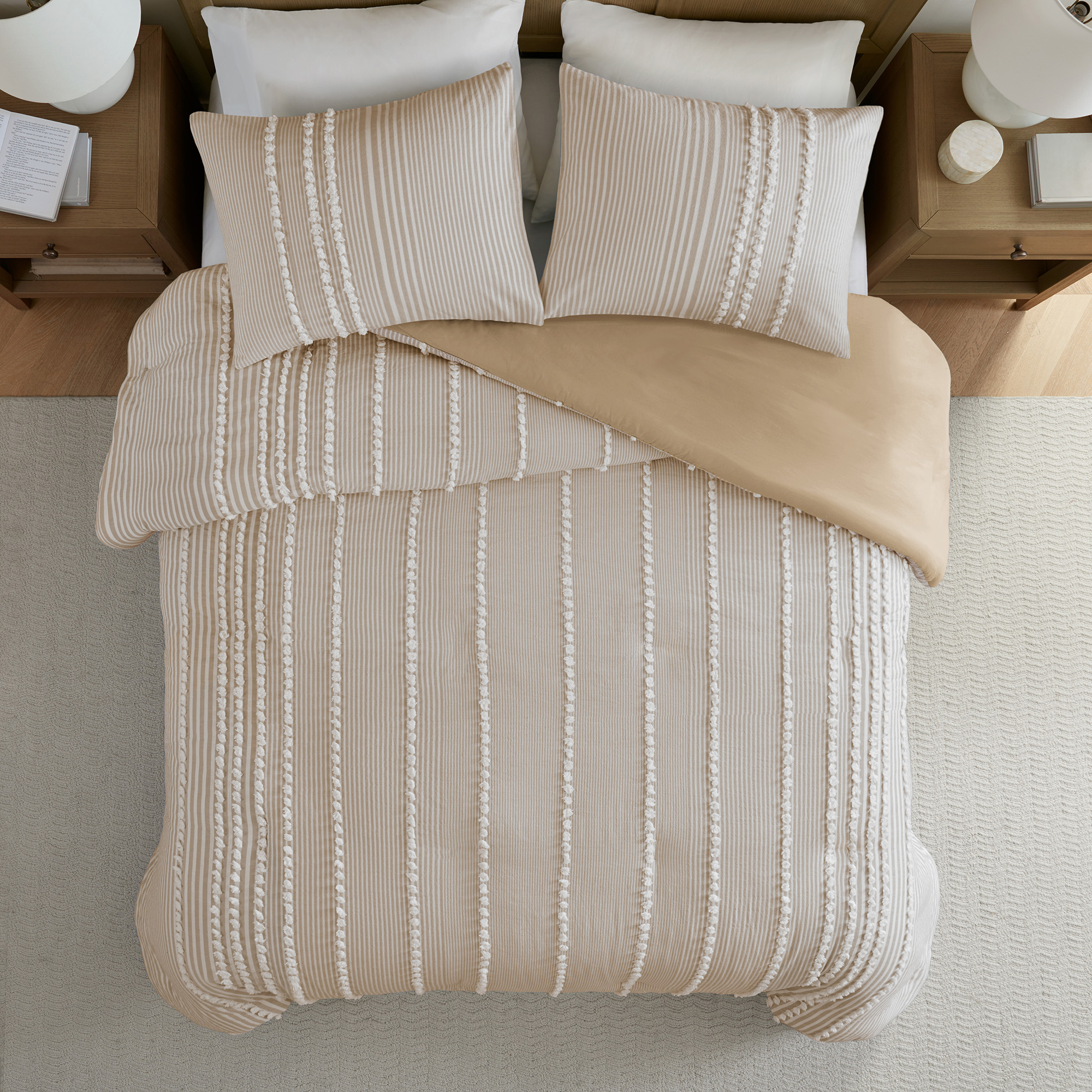 Anslee 3 Piece Cotton Yarn Dyed Duvet Cover Set