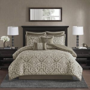 Odette 8 Piece Jacquard Comforter Set from Madison Park in  Tan/Ivory. Odette 8 Piece Jacquard Comforter Set from Madison Park in  Tan/Ivory. Odette 8 Piece Jacquard Comforter Set from Madison Park in  Tan/Ivory. Odette 8 Piece Jacquard Comforter Set from Madison Park in  Tan/Ivory. Odette 8 Piece Jacquard Comforter Set from Madison Park in  Tan/Ivory.