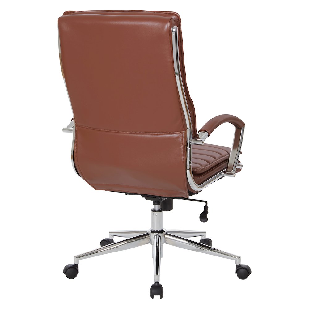 High-Back Manager’s Chair in Saddle Faux Leather