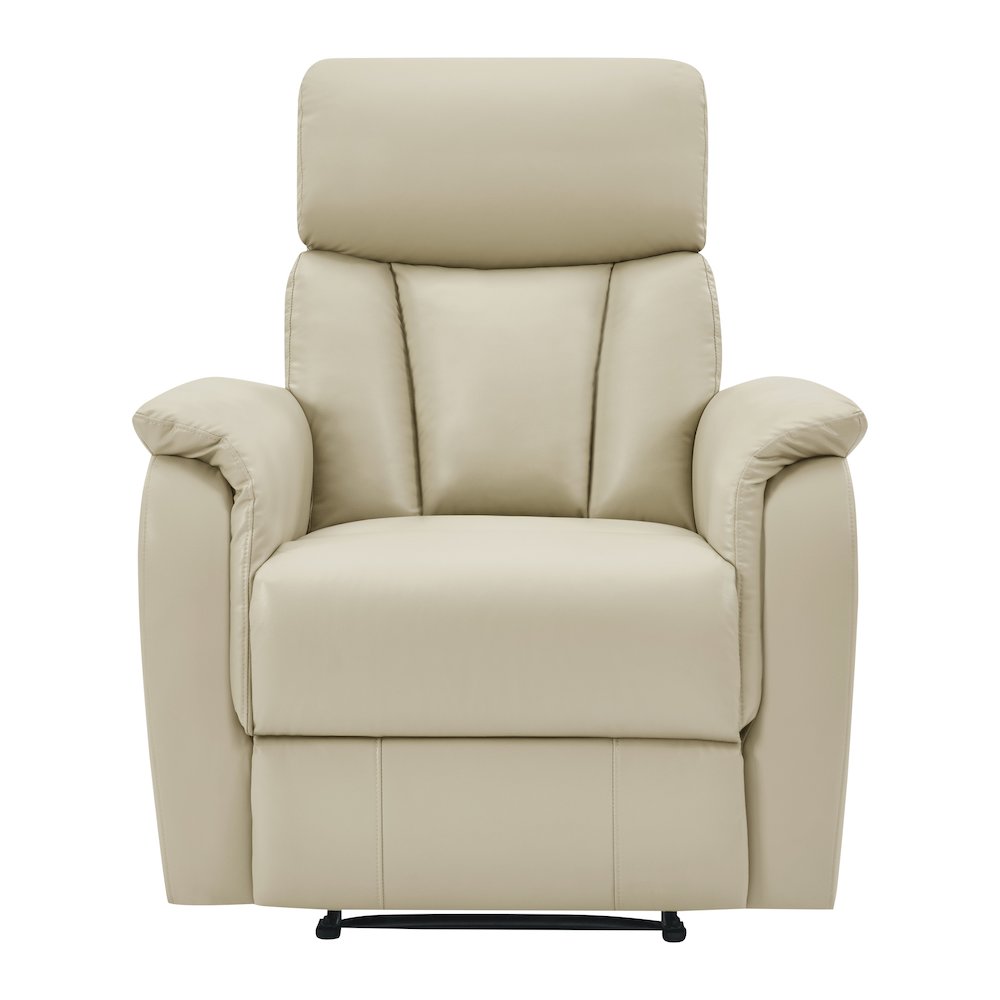 Carillo Pushback Recliner in Taupe Faux Leather