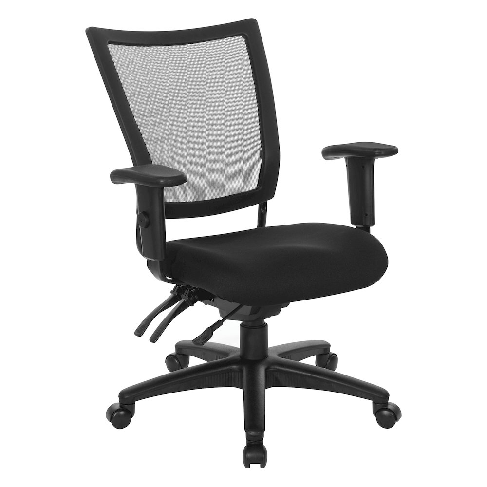 Soft Frame Task Chair Mesh Back in Coal Freeflex Fabric Seat in Black Base
