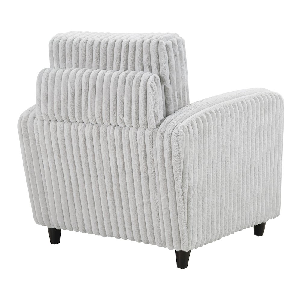 Venus Club Chair in Fog Cord Fabric and Dark Espresso Finish Legs
