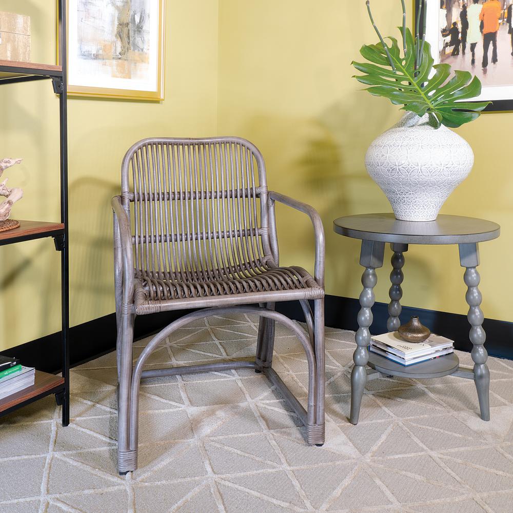 Hastings Chair with Grey Wash Rattan Frame and Sled Base ASM
